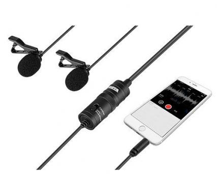 Boya Dual Clip-On Interview Microphone (BY-M1DM)