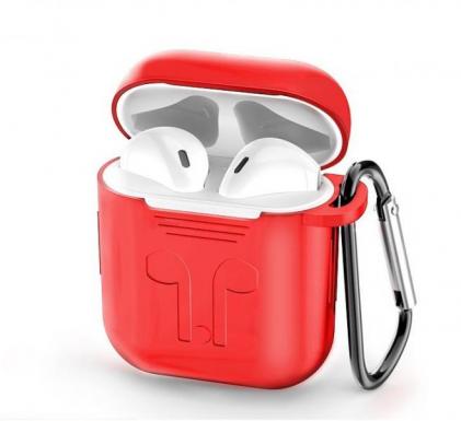 UGREEN Silicone AirPods Case Cover with Climbing Buckle (Red)