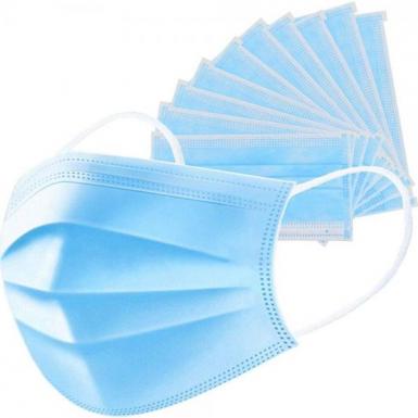Face Mask With Nose Bar And 3Ply - 50pcs Box