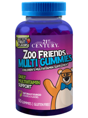 21ST CENTURY® ZOO FRIENDS® MULTI 60 GUMMIES Children's Multivitamin Supplement