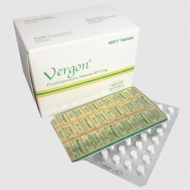Vergon Tablet Prochlorperazine 5mg - লো প্রেসার, মাথা ঘোরায়, বমিবমি ভাব, মাঝে মধ্যে বমি হয়...