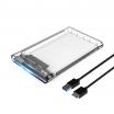 3.0 Transparent 2.5 inch HDD Enclosure External Hard Drive Disk Case for 2.5″ SATA HDD and SDD
