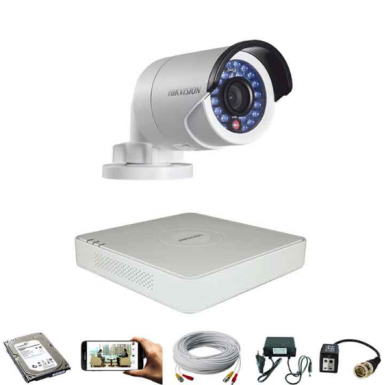 Hikvision 01 pcs 2MP CCTV Camera Package
