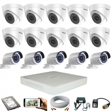 Hikvision 15 pcs 2MP CCTV Camera Package