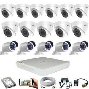 Hikvision 16 pcs 2MP CCTV Camera Package