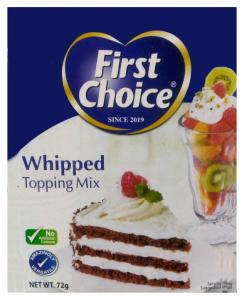 First Choice Whipped Topping Mix Cream 72gm Good Quality