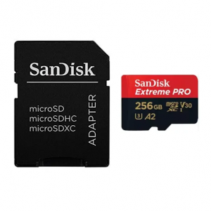 SanDisk Extreme PRO 256GB 200mbps MicroSDXC  Memory Card With Adapter