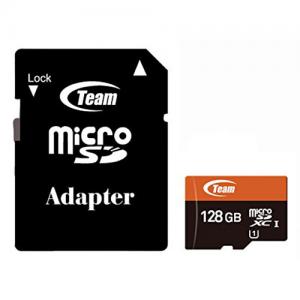 TEAM 128GB MicroSDHC/SD  C10 Memory Card with Adapter