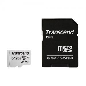 Transcend 512GB microSDXC U3A1 Memory Card with Adapter
