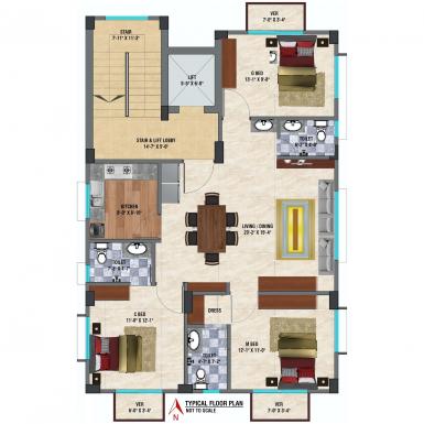 JHL - Jesmin at Aftabnagar - 1610 Sqft